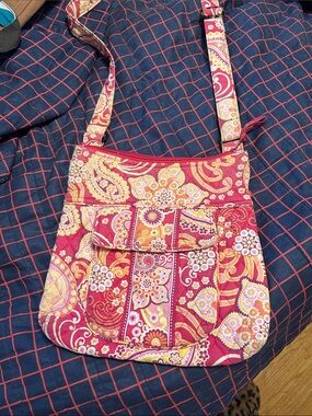 Vera Bradley Pink Paisley Quilted Crossbody Bag